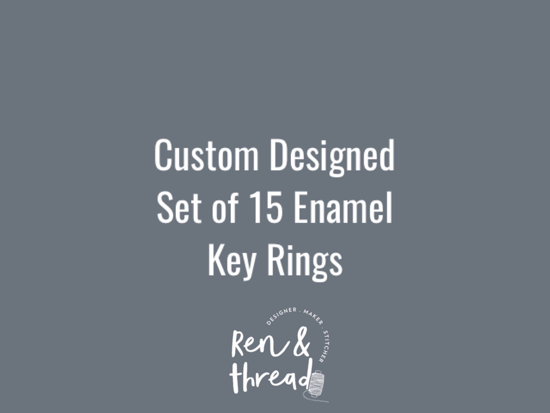 Set 0F 15 Custom Designs Enamel Dog Keyrings