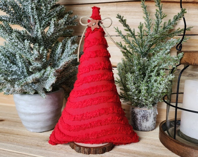 Chenille Christmas Tree/red Vintage Chenille Tree Etsy