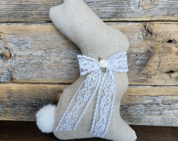 Neutral Rabbit Stuff For Rabbits Linen Bunny/little Farmhouse Bunny/ Neutral Bunny/easter Bunny - Etsy