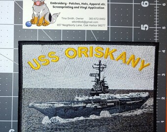 USS Oriskany CV 34 Personalized Canvas Ship Photo Print Navy Veteran Gift