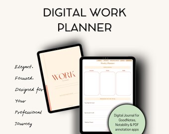 Undatierter Digitaler Arbeitsplaner für vielbeschäftigte Frauen | GoodNotes Office Organizer (PDF)
