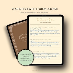 Diario Digital de Reflexión Anual – Year in Review - Autocuidado y Crecimiento Personal (PDF Descargable, 33 Páginas)