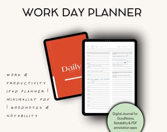 Arbeitsplaner für GoodNotes, Notability, Sofortiger Download (PDF)