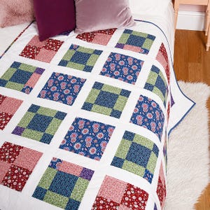 Hopscotch - Patchwork Quilt Pattern Instruction - Digital Download