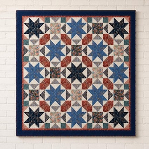 Instructions pour le patron de courtepointe patchwork Stellar - Téléchargement numérique