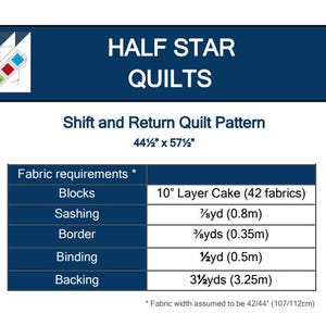 Shift and Return - Patchwork Quilt Pattern Instruction - Digital Download image 3