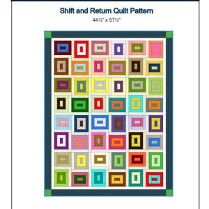 Shift and Return - Patchwork Quilt Pattern Instruction - Digital Download image 2