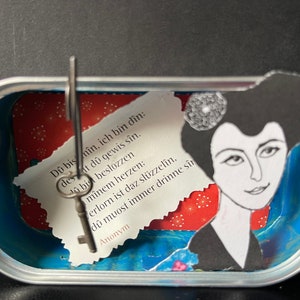 liefdesgedichten; Assemblage, collage, schaduwdoos, diorama