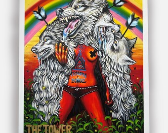 The Tower (11x14) limited edition hand embellished fine art archival print by Alexis Price