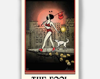 The Fool (8.5x14)  limited edition signed and numbered tarot illustration print By Alexis Price