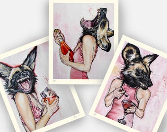 Print Set: (8x10) "Confidant Liars" Signed and Numbered Giclee Fine Art Prints By Alexis Price