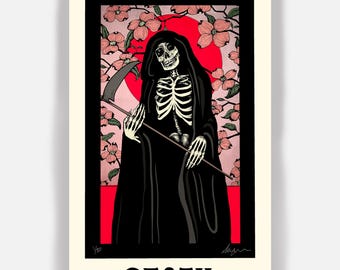 Death (8.5x14)  limited edition signed and numbered tarot illustration print By Alexis Price
