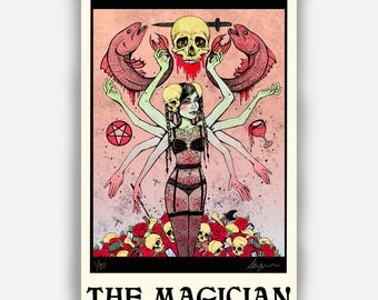 The Magician (8.5x14)  limited edition signed and numbered tarot illustration print By Alexis Price
