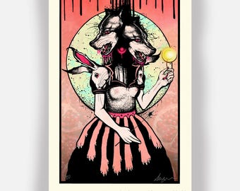 High Priestess (8.5x14)  limited edition signed and numbered tarot illustration print By Alexis Price
