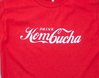 DRINK KOMBUCHA - Kombucha, Organic, Healthy, Scoby, screenprinted t-shirt