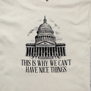 This is Why We Can&#39;t Have Nice Things - Political, Government, Capitol, Protest, Election, screenprinted t-shirt
