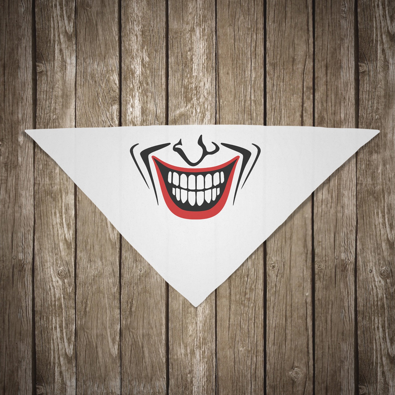 SMILER Joker Villain Bandana Screenprinted Face Mask Etsy Hong Kong