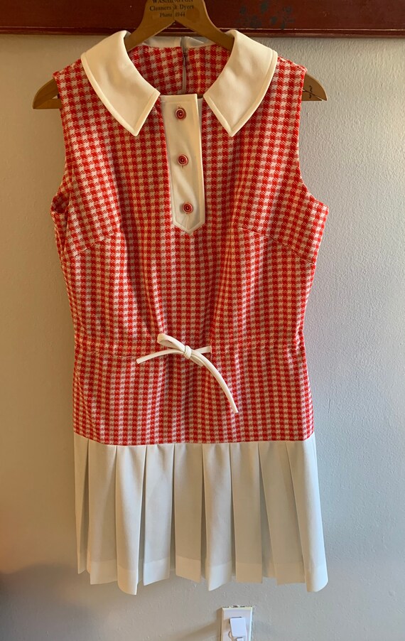 Red and White Gingham Dress/1970 Gingham Dress