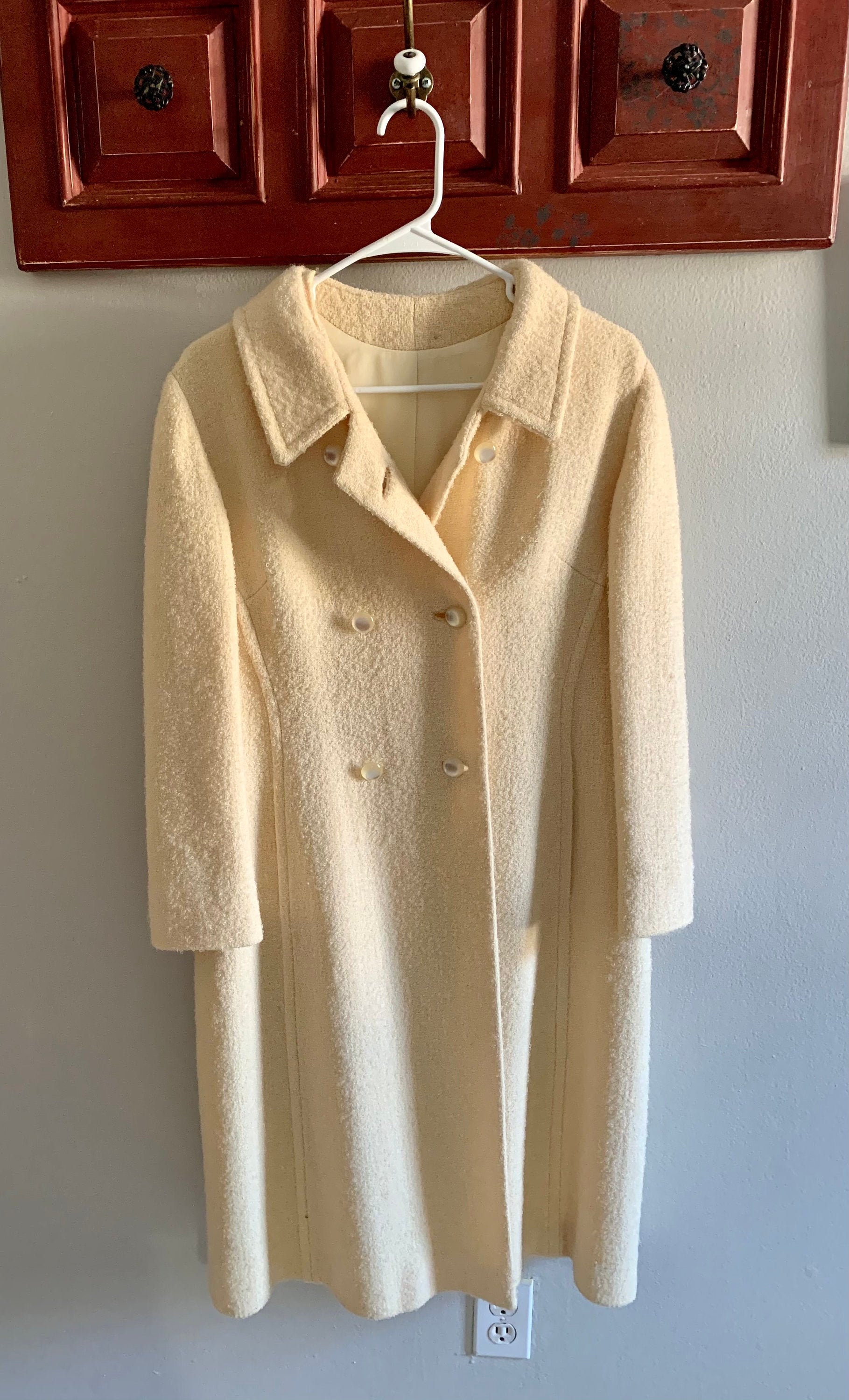 Bromleigh New York Vintage Yellow Wool Lined Coat Etsy UK