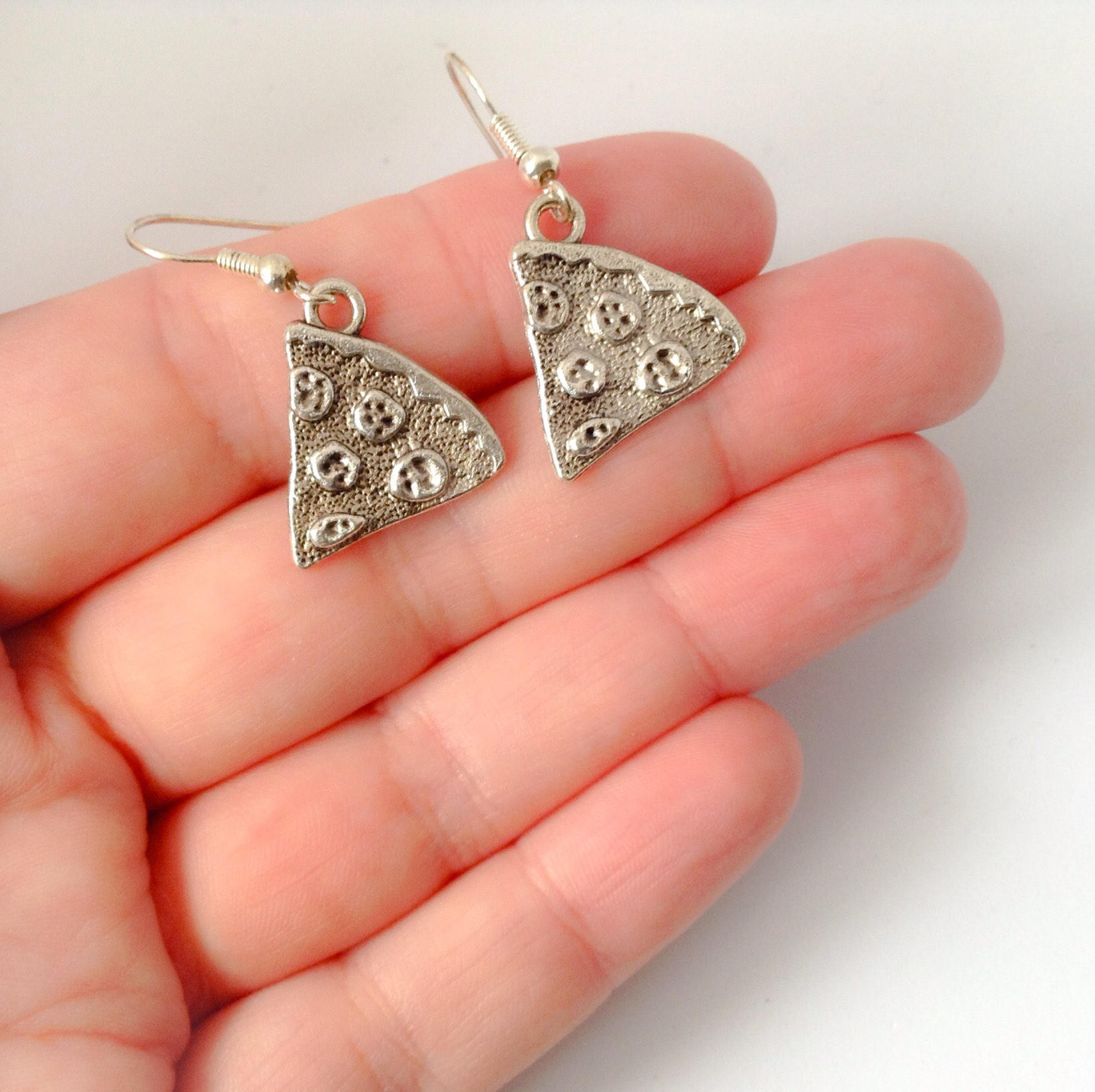 Novelty Earrings Dangle Pizza Jewellery Fast Food Earrings Etsy