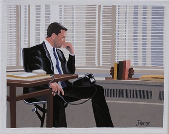 Mid Century Modern Eames Retro Limited Edition Print from Original Painting Don Draper