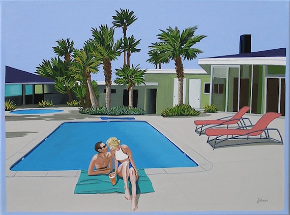 Desert Palm Springs Wall Art Mid Century Modern Retro Limited