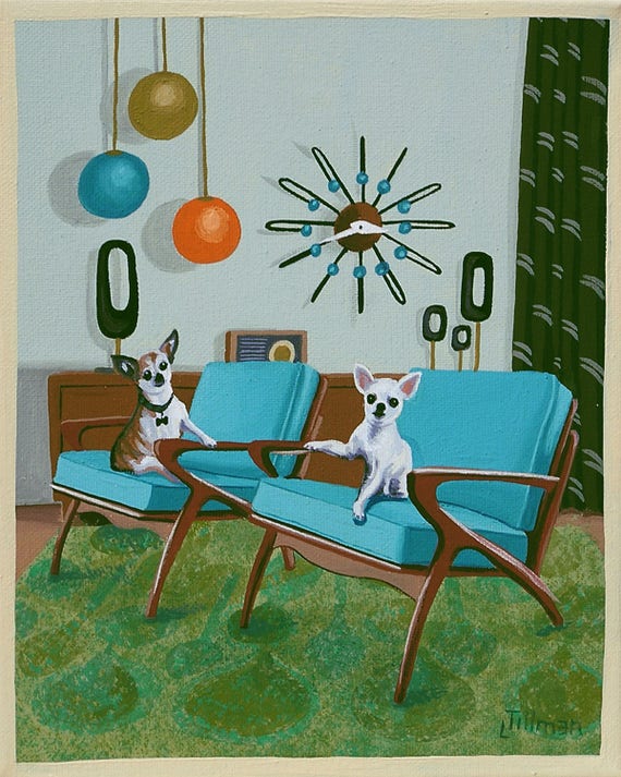 Mid Century Modern Eames Retro Limited Edition Print From