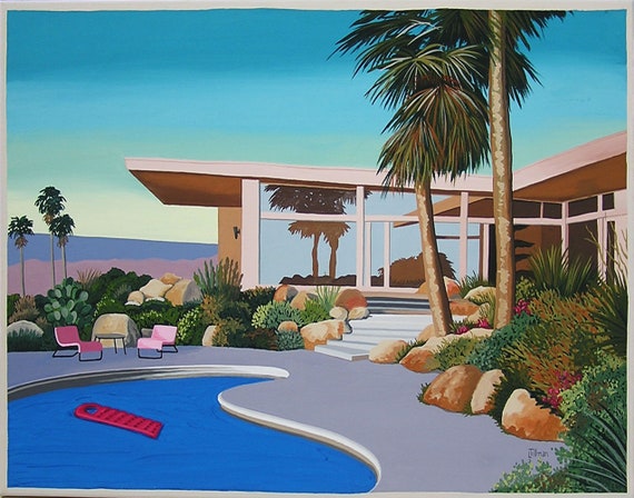 Palm Springs Art Mid Century Modern Limited Edition Print From
