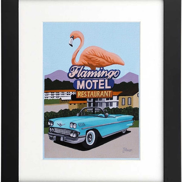 Mid Century Modern Eames Retro  Print from Original Flamingo Motel Impala