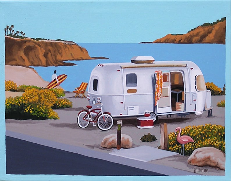 Airstream Mid Century Modern Eames Retro Limited Edition Print. #airstream #californiadreamin #happycamper