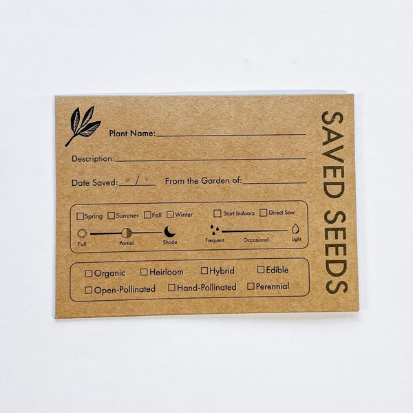 Seed Envelopes - Etsy