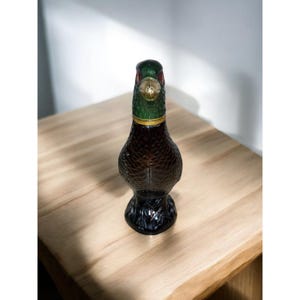 Avon Vintage 1970&#39;s Leather After Shave Pheasant  Decanter Bottle - Glass Decanter