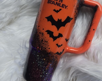 Taza Stanley con purpurina de murciélagos de Halloween - 30 oz