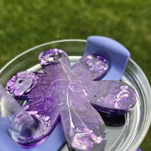 Flower with Alcohol Ink Stanley Topper for 20/30 oz cup