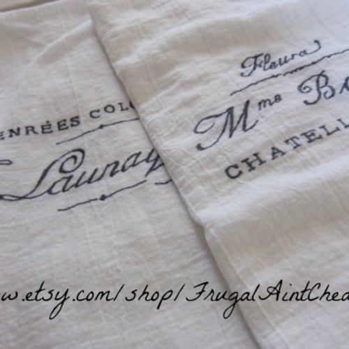 Kitchen Towels French Inspired set of 2 28x28 Etsy