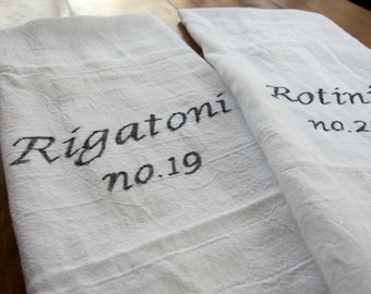 Kitchen Towels- Pasta set of 2 -28"x28"