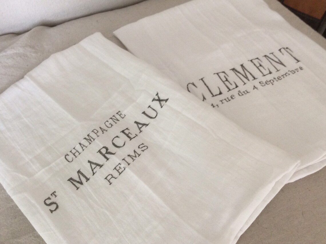 Kitchen Towels French Inspired set of 2 28x28 Etsy