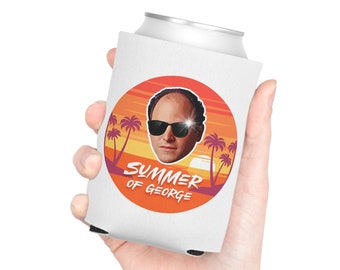 George Costanza "Summer of George" Koozie Can Cooler voor frisdrank, bier - Seinfeld Gift - Cadeau voor vader, man, vriend, broer, vriend