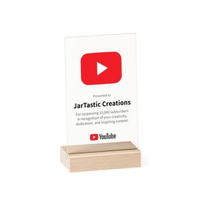 Custom YouTube Award Plaque - Funny Gift for YouTubers, Content Creators & Streamers - Fake YouTube Award - Shorts - Gift Idea for YouTuber