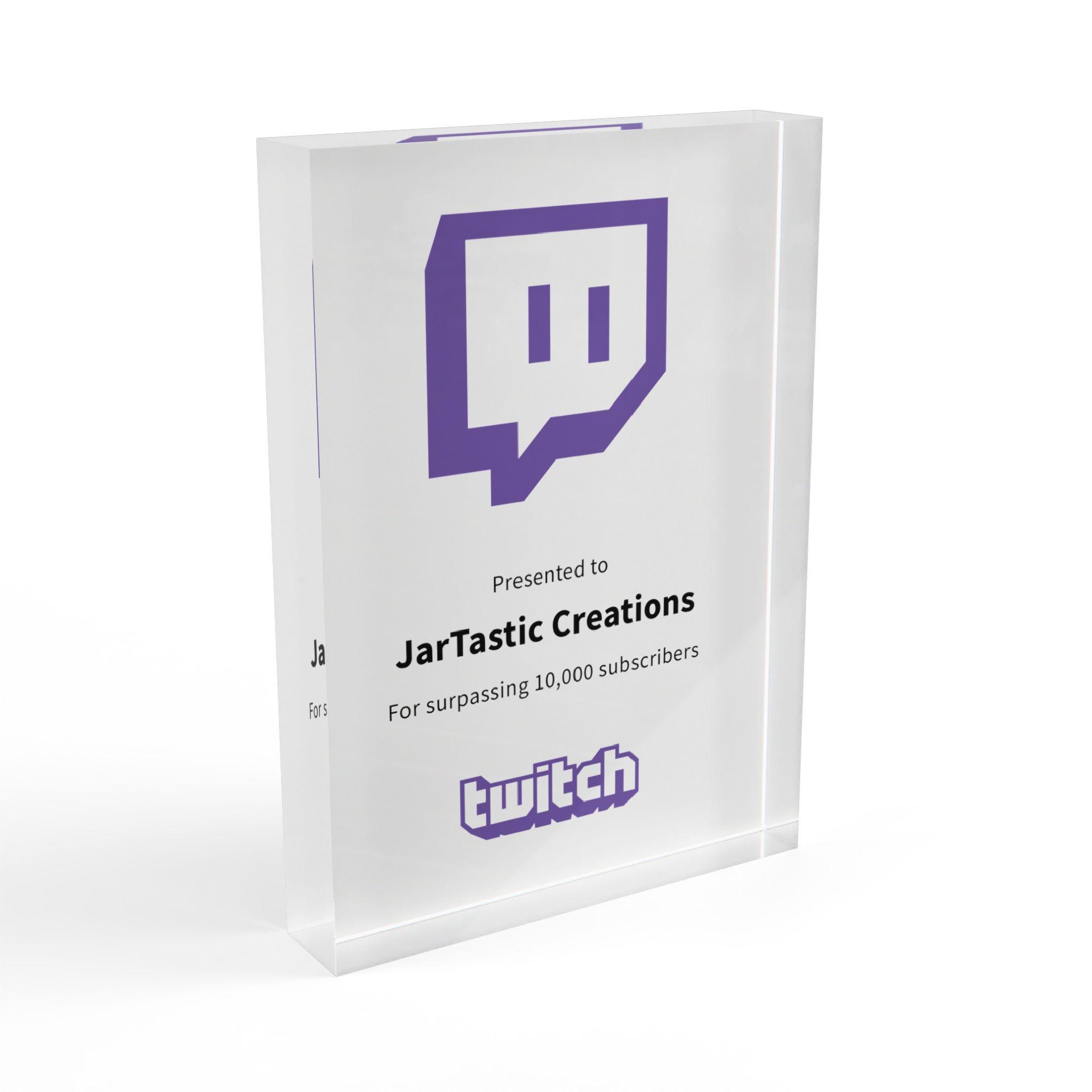 Custom Twitch Streamer Award Plaque - 5x7” - Twitch Milestone