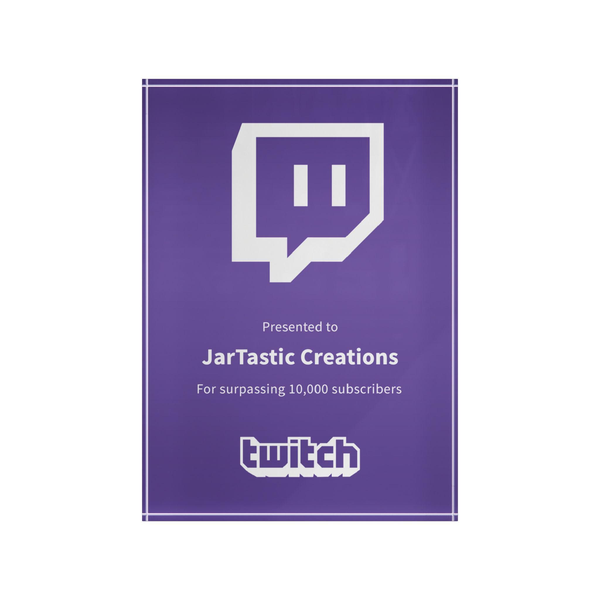 Custom Twitch Streamer Award Plaque - 5x7” - Twitch Milestone