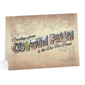 DOWNLOAD DIGITAL Cartão dobrável "Saudações do Coyote Pass" | Impressão fácil de 4"x6 - 5"x7" | TLC Sister Wives | Cartão engraçado | Kody e Robyn Brown