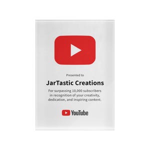 Custom Youtube Creator Award Photo Block - Personalized Milestone Gift ...