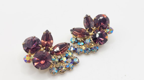 Vintage Juliana Rhinestone Clip-On Earrings - image 2