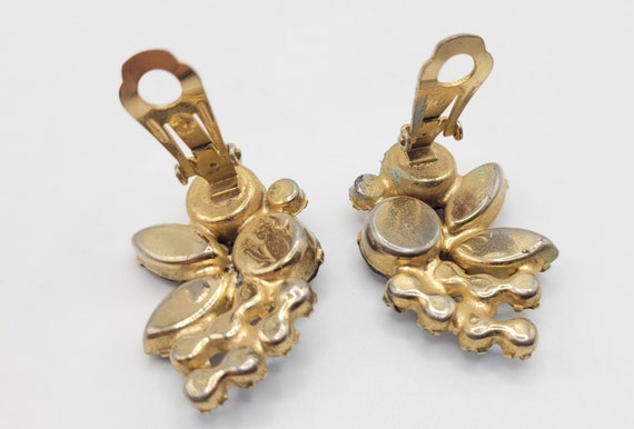 Vintage Juliana Rhinestone Clip-On Earrings - image 5