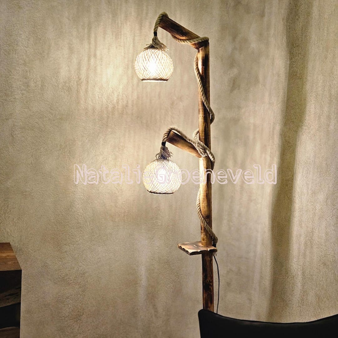 Natural Wood Floor Lamp,tree Floor Lamp Handmade , Unique Floor Lamp ...