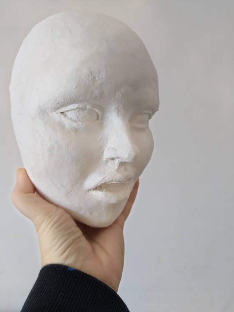 Paper mache bust sculpture of a woman figurative sculpture Etsy