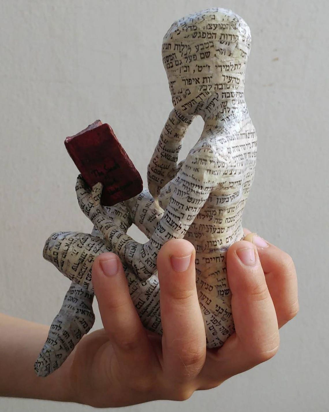 Reading Woman Paper Mache Bookshelf Decor Bookish Gift Etsy