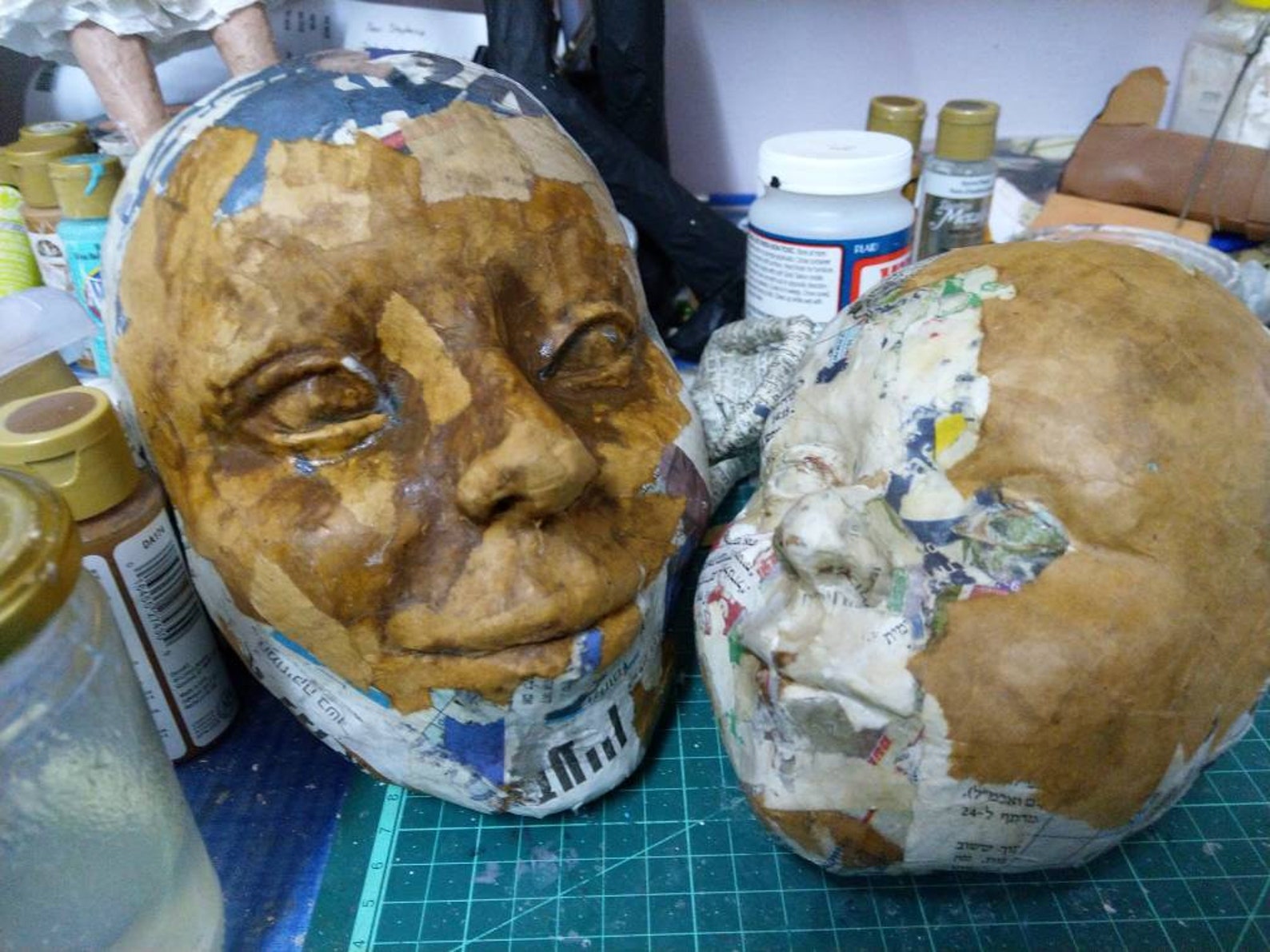 Paper mache bust sculpture of a woman figurative sculpture Etsy