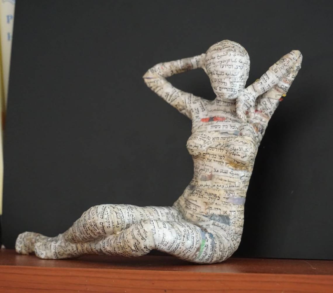 A Paper Mache Sculpture of a Young Woman Etsy